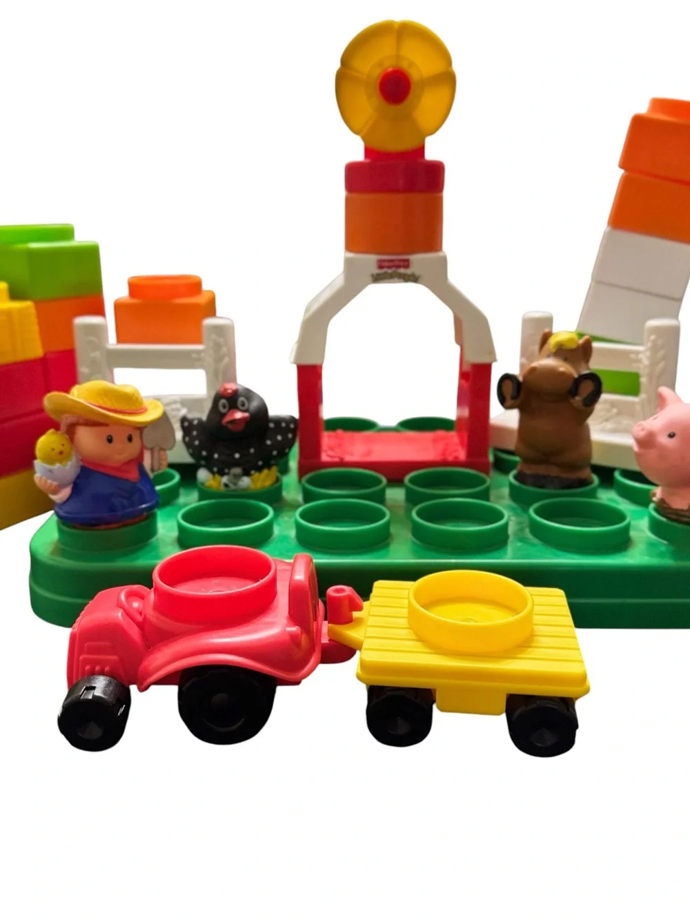 Fisher-Price Little People Builders Set — Green, Red, Yellow & Orange